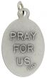   Holy Mother St Scholastica Medal / PRAY FOR US - Italian Silver OX 1 inch (Minimum quantity purchase is 3)