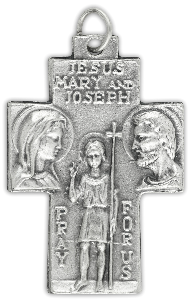 Buy Holy Family/St Christopher Cross, 1.1/4 Inches | Gifts Catholic