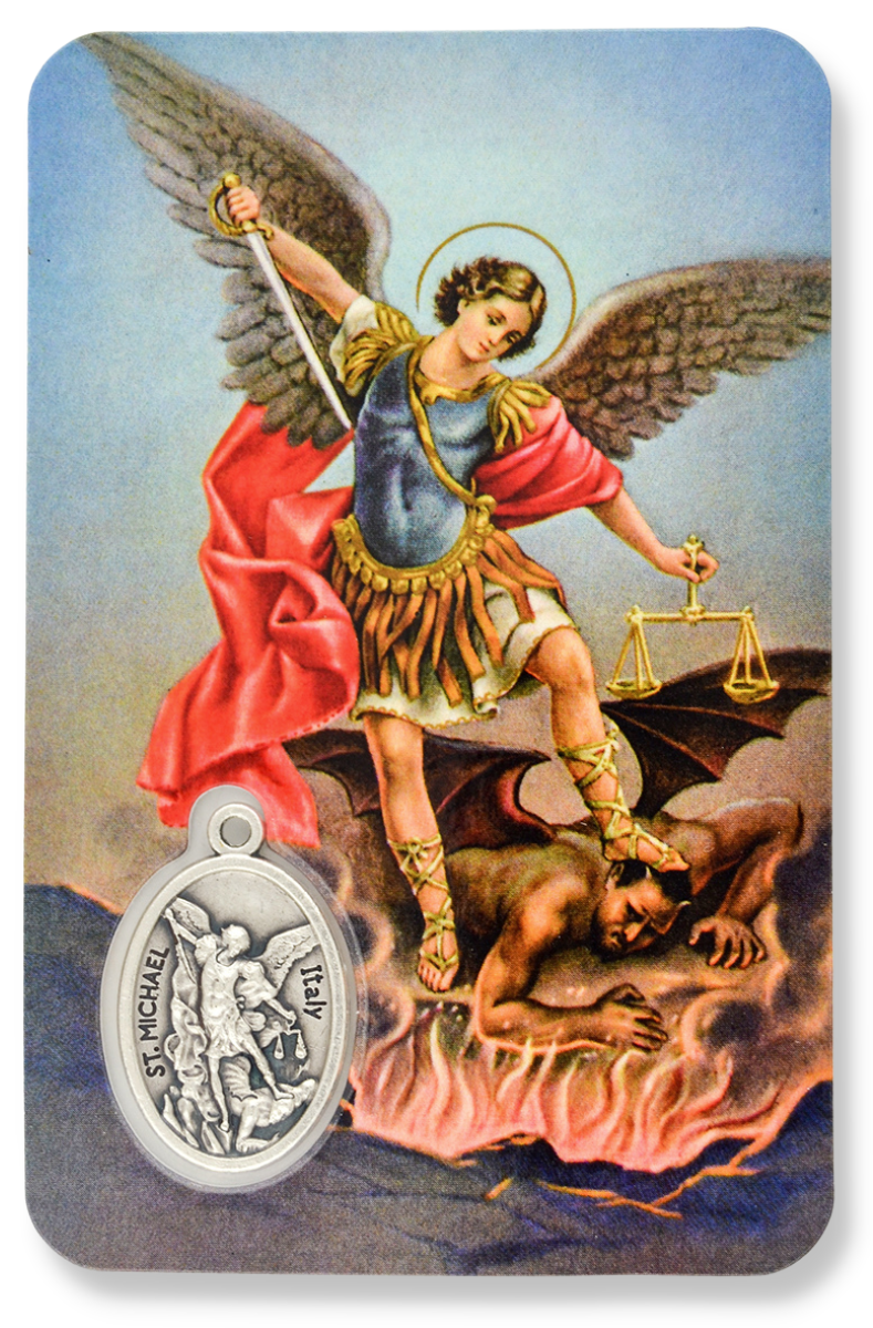 Wallet Size Religious Card St. Michael The Archangel Holy Card With ...